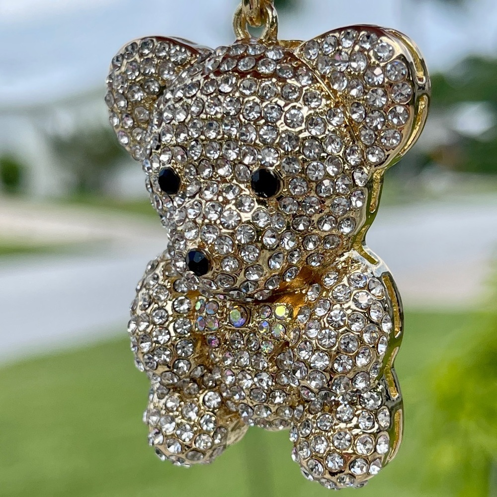 14K Gold Plated Bling Bling Bear Charm - Picture 6 of 14